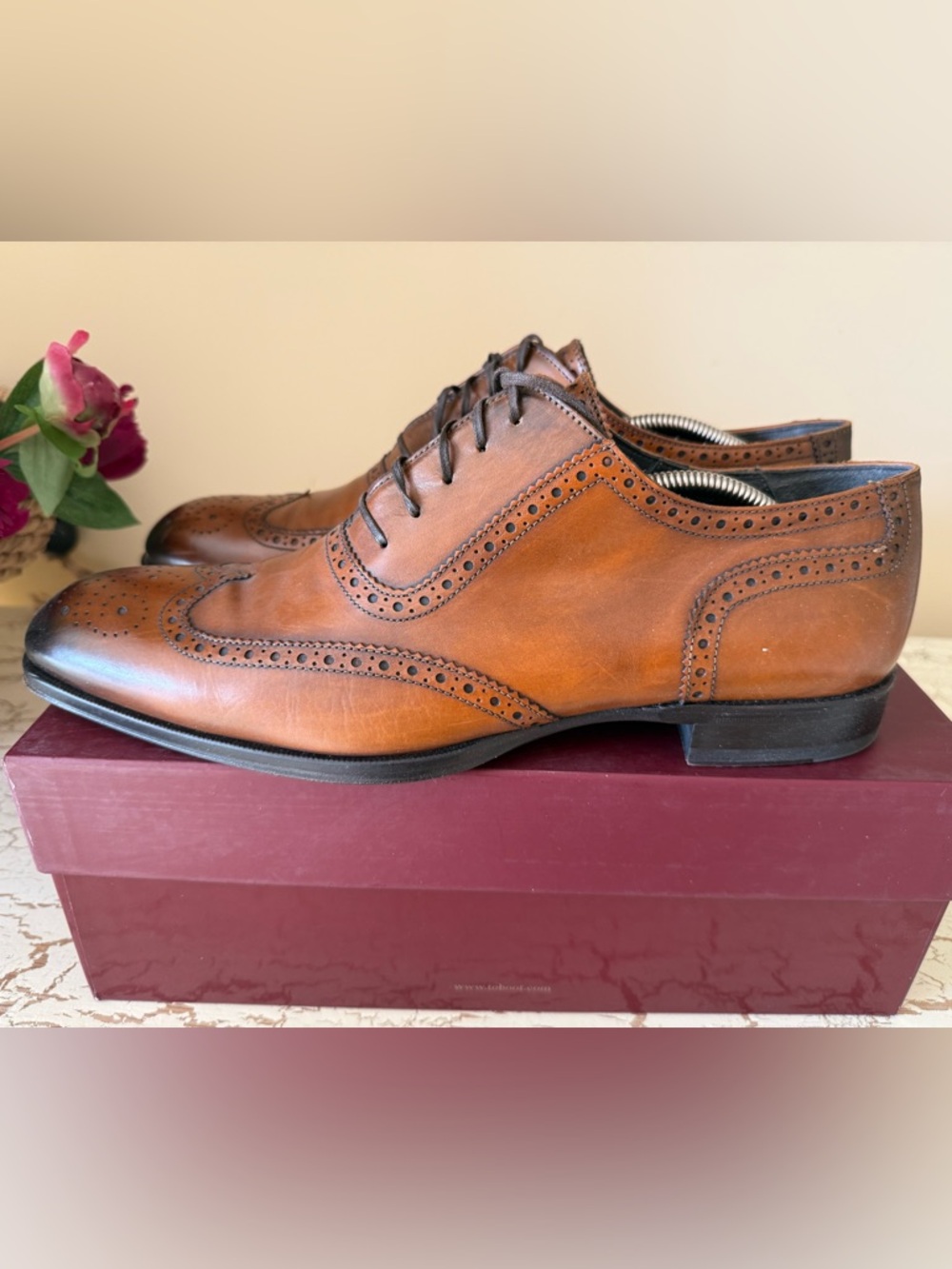 To Boot New York “Duke” Burnished Calf Wingtip Shoes – Men’s 11.5M - Picture 3 of 11